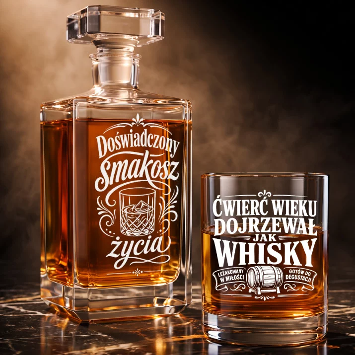 Zestaw Do Whisky Na 25 Lecie Ślubu Prezent Dla Mężczyzny: Koneser W Dobrym Humorze Zestaw Do Whisky Na 25 Lecie Ślubu Prezent Dla Mężczyzny: Koneser W Dobrym Humorze