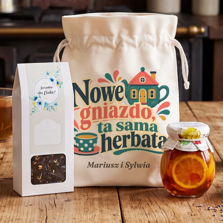 Zestaw Herbaciany Na Nowy Dom Prezent Dla Pary: Herbaciane Gniazdo Zestaw Herbaciany Na Nowy Dom Prezent Dla Pary: Herbaciane Gniazdo