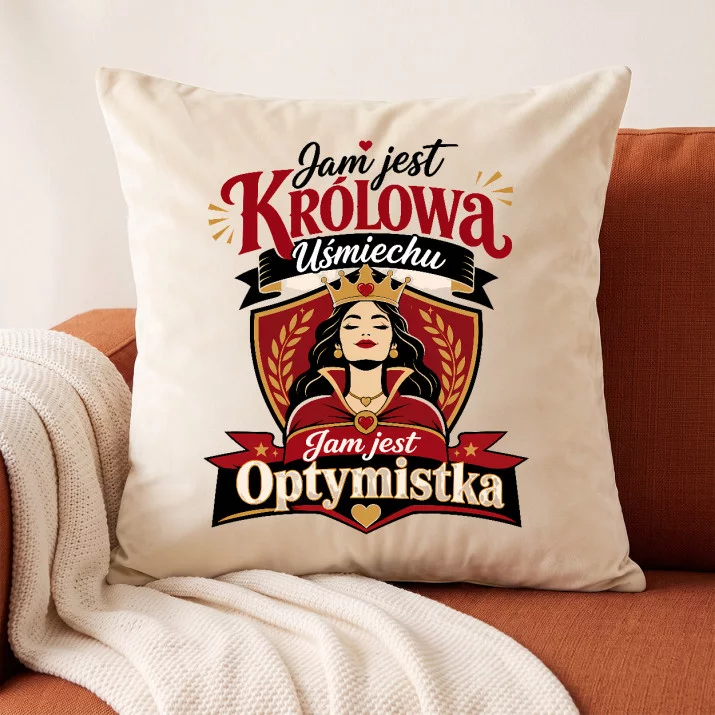 Poduszka Dekoracyjna Na Mikołajki Prezent Dla Kobiety: Korona Uśmiechu