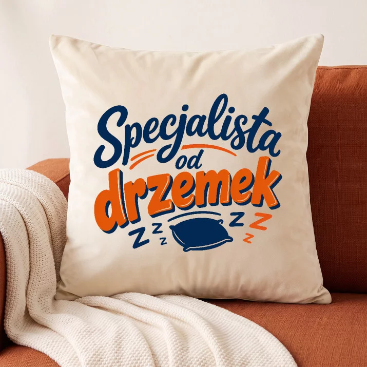 Poduszka Dekoracyjna Dla Seniora Prezent Dla Mężczyzny: Król Drzemek