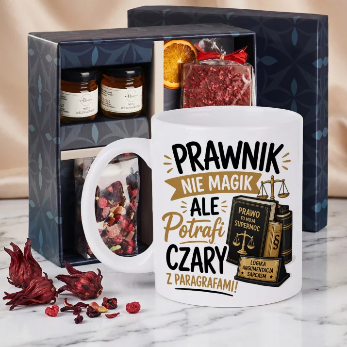 Zestaw Prezenowy Z Kubkiem Dla Prawnika: Prawnik, Nie Magik Zestaw Prezenowy Z Kubkiem Dla Prawnika: Prawnik, Nie Magik