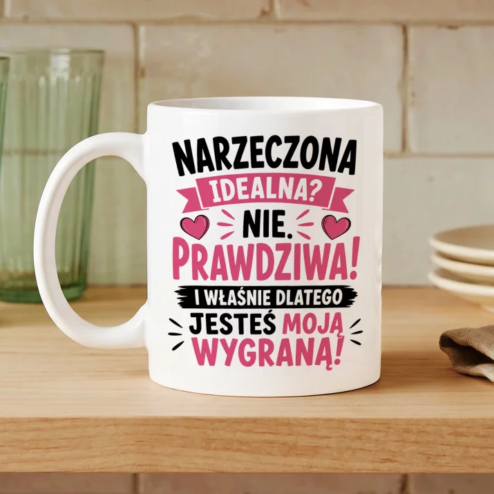 Kubek Z Nadrukiem Dla Narzeczonej Prezent Na Dzień Dziewczyny Dla Kobiety: Wyjątkowa Narzeczona