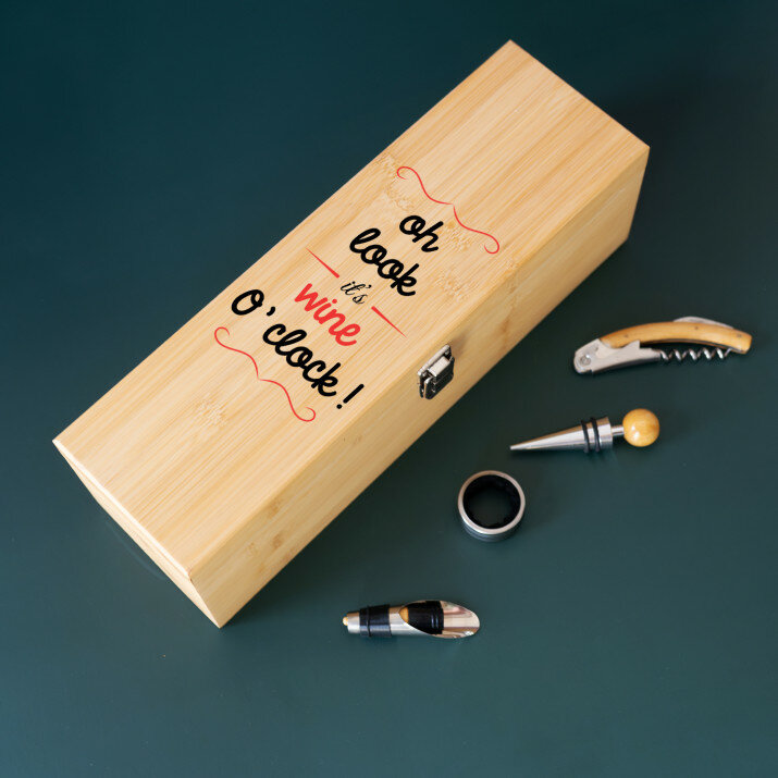 It’s wine o’clock - Skrzynka na wino z akcesoriami