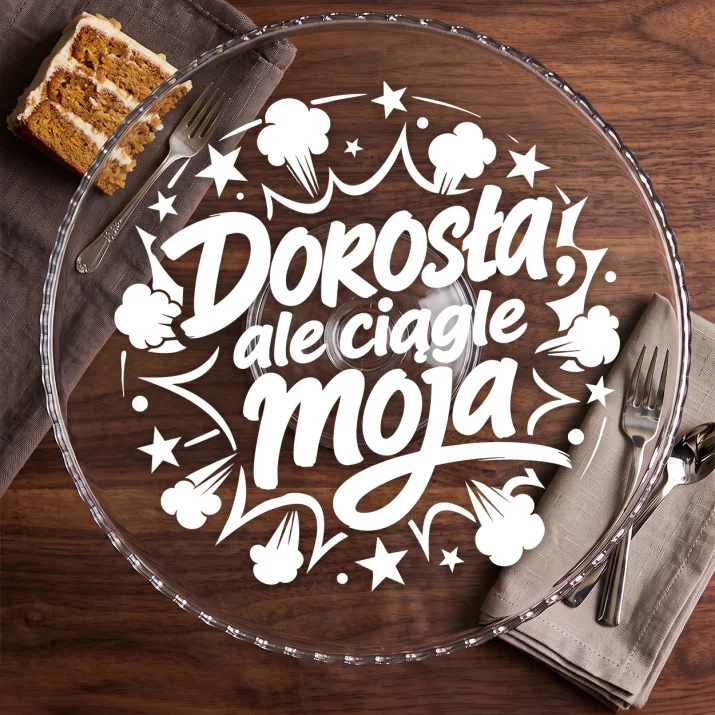 Patera Na Ciasto Dla Dorosłej Córki Prezent Dla Kobiety: Supercórka W Akcji Patera Na Ciasto Dla Dorosłej Córki Prezent Dla Kobiety: Supercórka W Akcji
