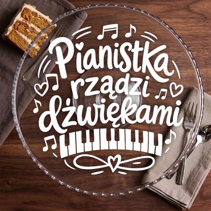 Patera Na Ciasto Dla Pianistki Prezent Dla Kobiety: Klawiszowy Humor Patera Na Ciasto Dla Pianistki Prezent Dla Kobiety: Klawiszowy Humor