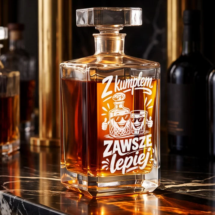 Karafka Do Whisky z Grawerem Dla Kumpla Prezent: Kumplowski Toast Karafka Do Whisky z Grawerem Dla Kumpla Prezent: Kumplowski Toast