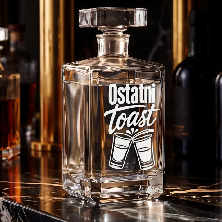 Karafka Do Wódki z Grawerem Na Wieczór Kawalerski Prezent: Ostatni Toast