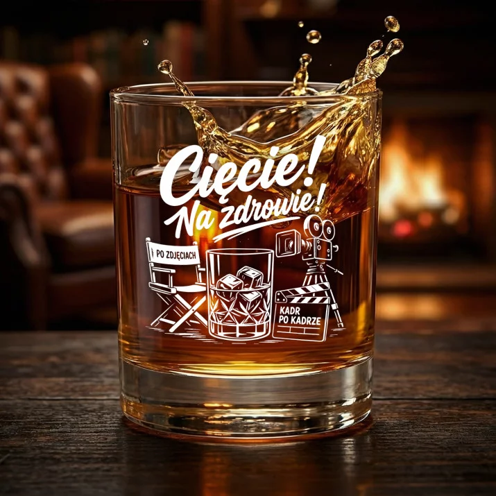 Szklanka Do Whisky Dla Filmowca Prezent Dla Mężczyzny: Cięcie! Na Zdrowie!