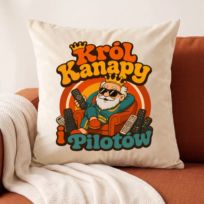 Poduszka Dekoracyjna Dla Dziadka Prezent Na Dzień Dziadka Dla Mężczyzny: Król Kanapy Retro Poduszka Dekoracyjna Dla Dziadka Prezent Na Dzień Dziadka Dla Mężczyzny: Król Kanapy Retro