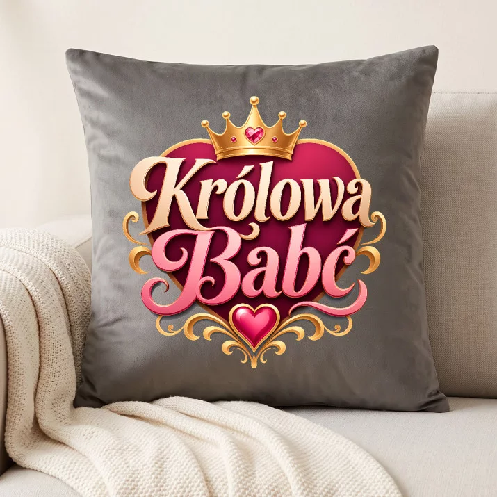 Poduszka Dekoracyjna Na Dzień Babci Prezent Dla Babci Kobiety: Królowa Babć Poduszka Dekoracyjna Na Dzień Babci Prezent Dla Babci Kobiety: Królowa Babć