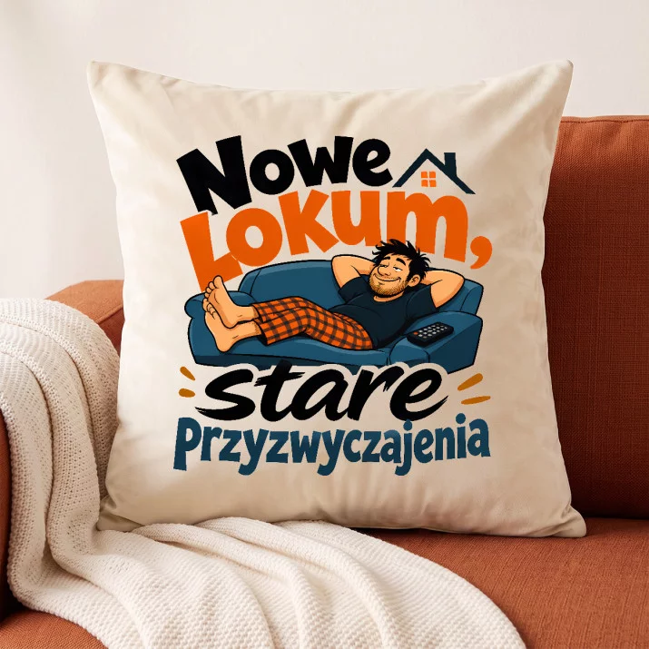 Poduszka Dekoracyjna Na Parapetówkę Prezent Dla Mężczyzny: Męskie Lokum Z Humorem Poduszka Dekoracyjna Na Parapetówkę Prezent Dla Mężczyzny: Męskie Lokum Z Humorem