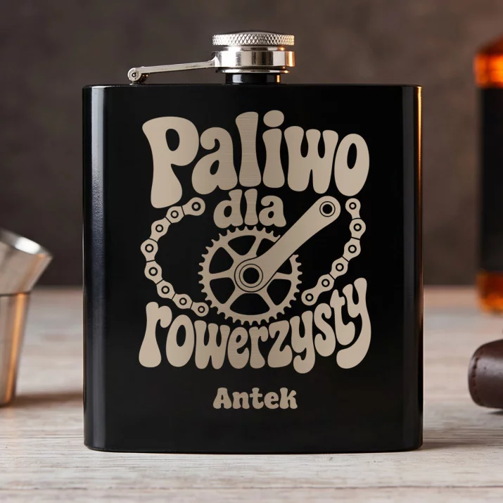 Piersiówka Z Grawerem Dla Rowerzysty Prezent Dla Mężczyzny: Paliwo Dla Rowerzysty Piersiówka Z Grawerem Dla Rowerzysty Prezent Dla Mężczyzny: Paliwo Dla Rowerzysty
