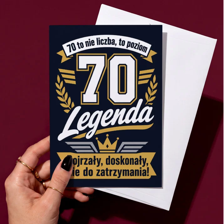 Kartka z Życzeniami Na 70 Urodziny Dla 70 Latka Mężczyzny: Legenda 70 Lat