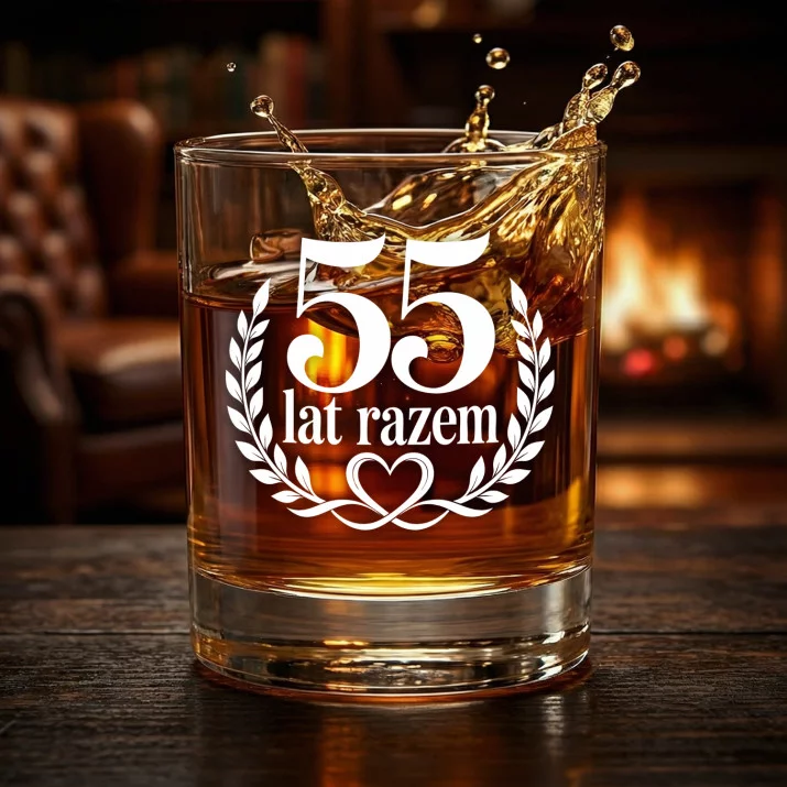 Szklanka Do Whisky Na 55 Rocznicę Ślubu Prezent Na Walentynki Dla Mężczyzny: 55 Lat Razem Szklanka Do Whisky Na 55 Rocznicę Ślubu Prezent Na Walentynki Dla Mężczyzny: 55 Lat Razem