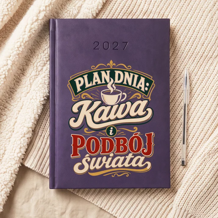 Kalendarz Książkowy A5 2027 Na Mikołaja Prezent Dla Kobiety: Kawa I Podbój Świata Kalendarz Książkowy A5 2027 Na Mikołaja Prezent Dla Kobiety: Kawa I Podbój Świata