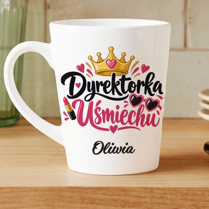 Kubek Personalizowany Na Dzień Dziewczyny Prezent Dla Kobiety: Dyrektorka Uśmiechu