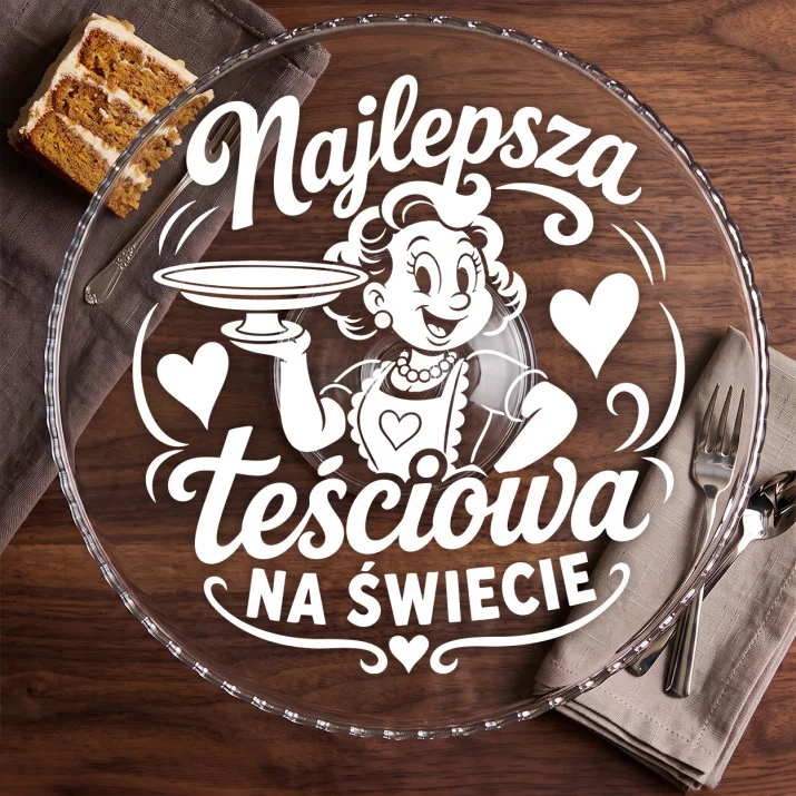 Patera Na Ciasto Dla Teściowej Prezent Na Dzień Mamy Dla Kobiety: Kuchenne Serce Rodziny