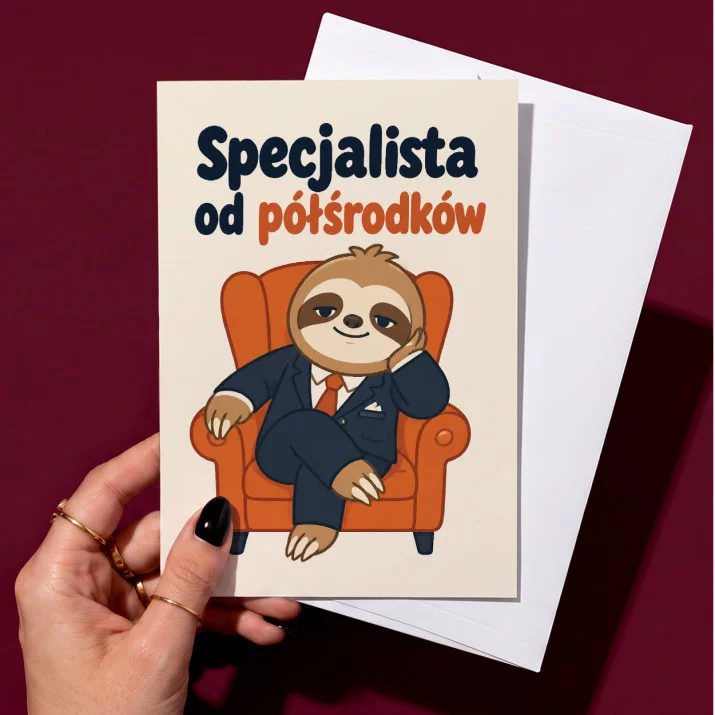 Kartka z Życzeniami Dla Kolegi Dla Mężczyzny: Suchy Humor Biurowy