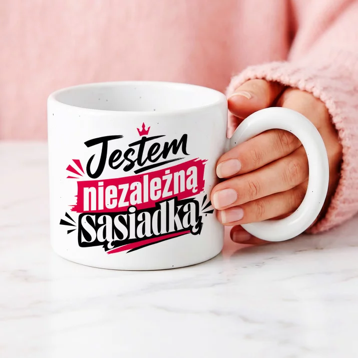 Kubek Z Okrągłym Uchem Dla Sąsiadki Prezent Dla Kobiety: Sąsiedzka Deklaracja Kubek Z Okrągłym Uchem Dla Sąsiadki Prezent Dla Kobiety: Sąsiedzka Deklaracja