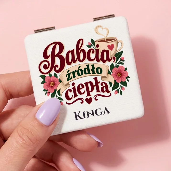 Lusterko Kieszonkowe Na Dzień Babci Prezent Dla Babci Kobiety: Babcia, Źródło Ciepła
