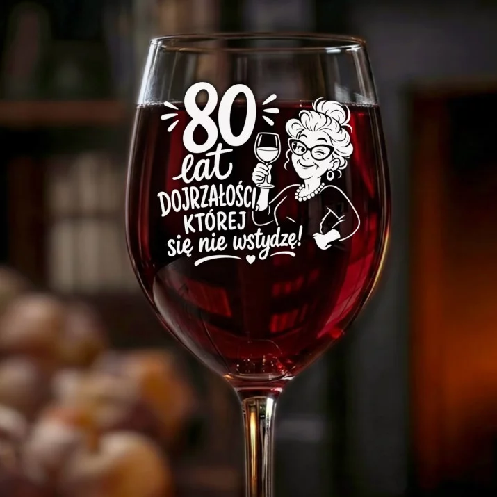 Kieliszek Do Wina Na 80 Urodziny Prezent Dla Kobiety: 80 Lat Dojrzałości Kieliszek Do Wina Na 80 Urodziny Prezent Dla Kobiety: 80 Lat Dojrzałości