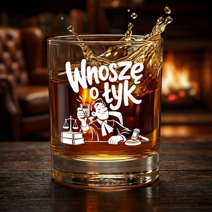 Szklanka Do Whisky Dla Adwokata Prezent Dla Mężczyzny: Wnoszę O Łyk Szklanka Do Whisky Dla Adwokata Prezent Dla Mężczyzny: Wnoszę O Łyk