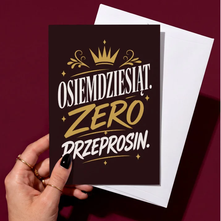 Kartka z Życzeniami Na 80 Dla 80 Latki Kobiety: Zadziorna Elegancja