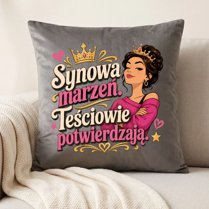 Poduszka Dekoracyjna Dla Synowej Prezent Dla Kobiety: Synowa Marzeń - Poduszka Dekoracyjna Dla Synowej Prezent Dla Kobiety: Synowa Marzeń -