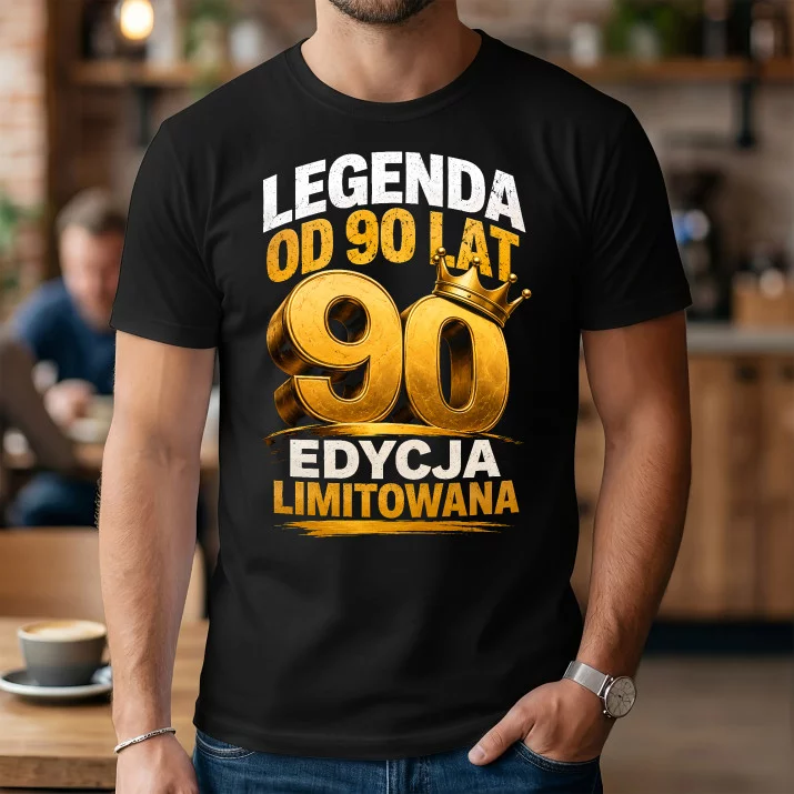 Koszulka Męska Na 90 Urodziny Prezent Dla Mężczyzny: Legenda Od 90 Lat