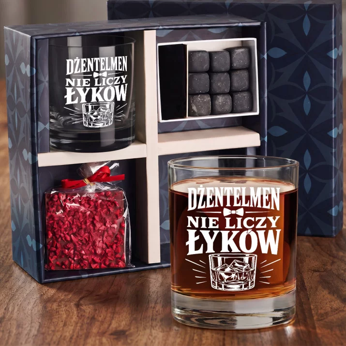 Zestaw Prezentowy Whisky Dla Gentlemana Dla Mężczyzny: Dżentelmen Nie Liczy Zestaw Prezentowy Whisky Dla Gentlemana Dla Mężczyzny: Dżentelmen Nie Liczy