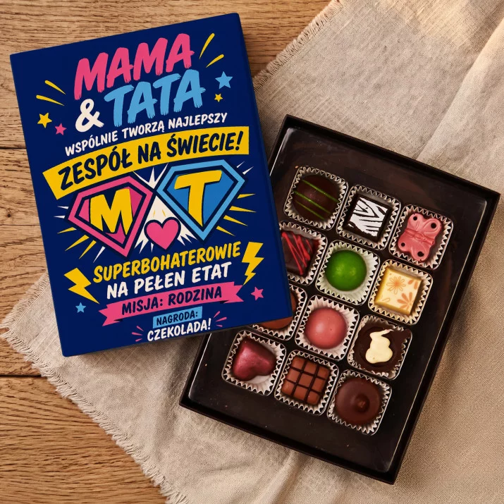 Czekoladki Dla Mamy i Taty Prezent : Mama & Tata Superbohaterowie