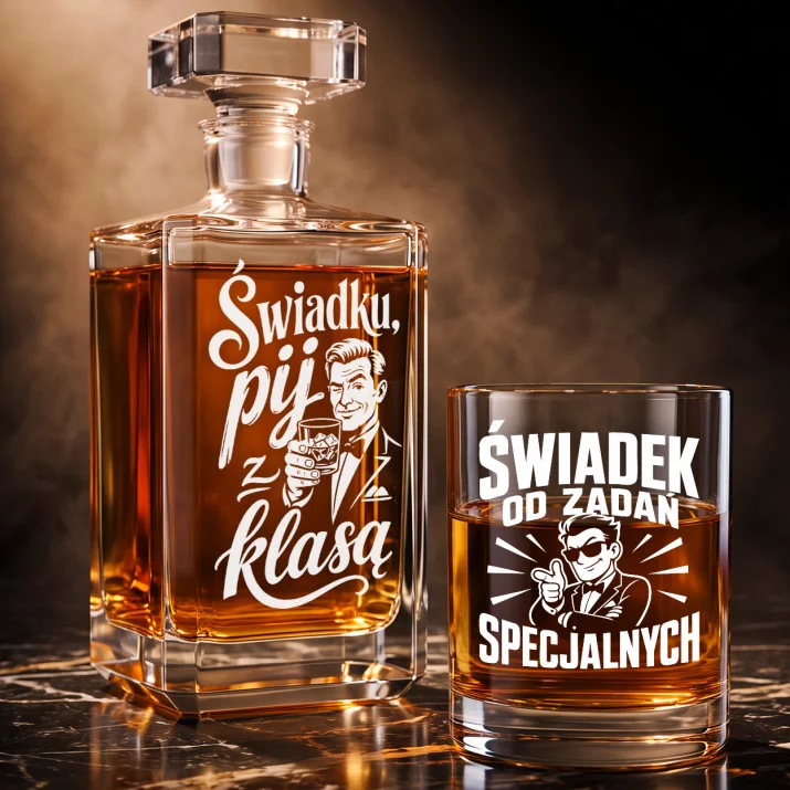 Zestaw Do Whisky Dla Świadka Prezent Dla Mężczyzny: Toast Świadkowski