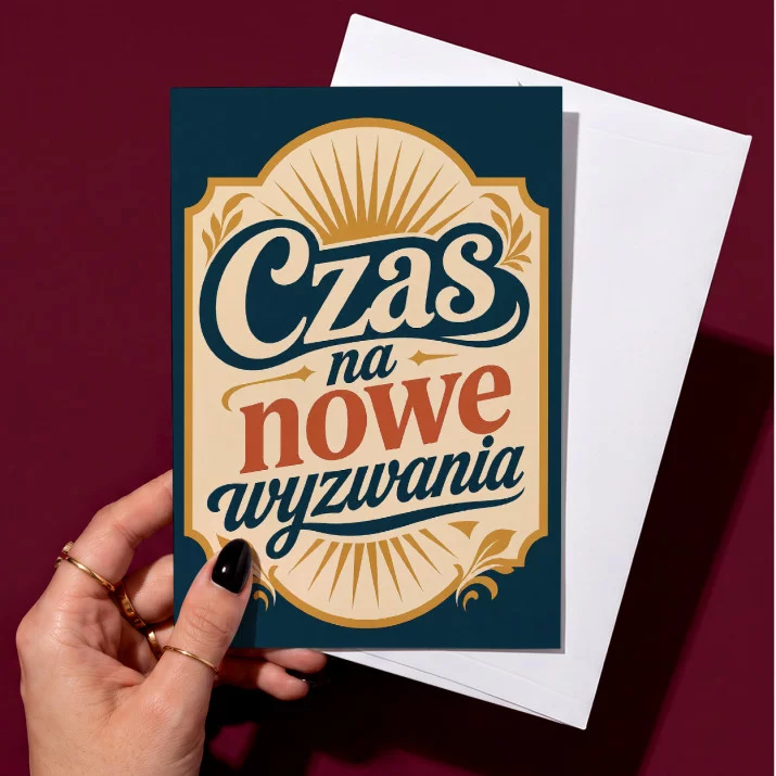 Kartka z Życzeniami Na Pożegnanie W Pracy Dla Kobiety: Zawodowa Elegancja Retro Kartka z Życzeniami Na Pożegnanie W Pracy Dla Kobiety: Zawodowa Elegancja Retro