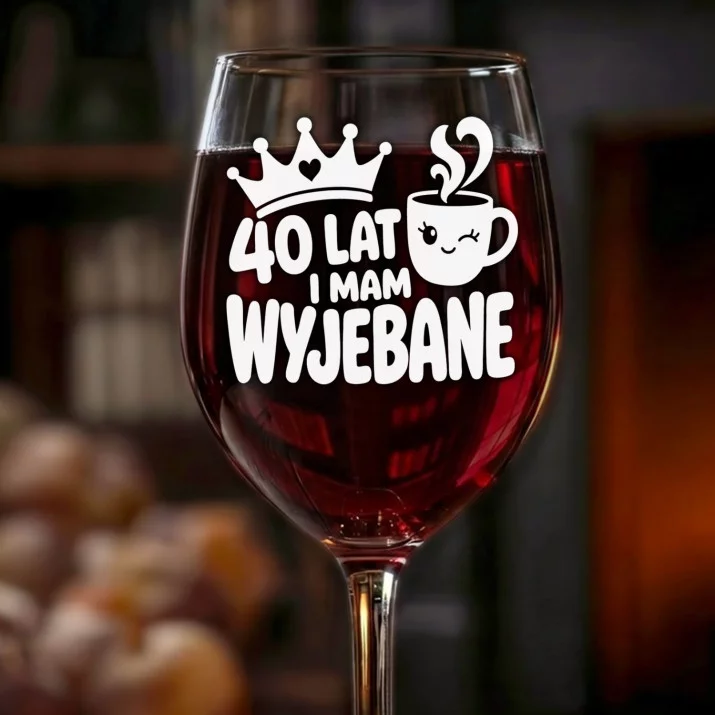 Kieliszek Do Wina Na 40 Lat Prezent Dla Kobiety: 40 Lat I Wyjebane Kieliszek Do Wina Na 40 Lat Prezent Dla Kobiety: 40 Lat I Wyjebane