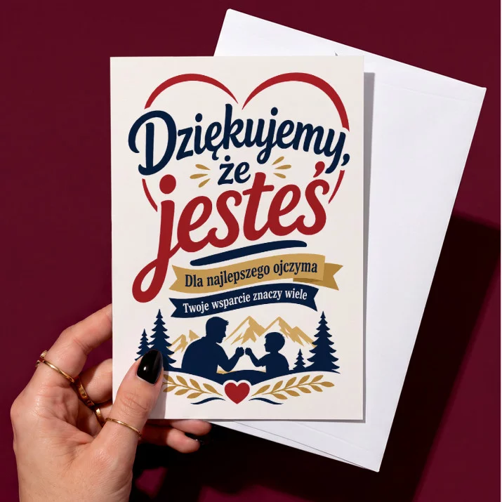 Kartka z Życzeniami Dla Ojczyma Na Dzień Ojca Dla Mężczyzny: Wdzięczność Rodzinna Kartka z Życzeniami Dla Ojczyma Na Dzień Ojca Dla Mężczyzny: Wdzięczność Rodzinna