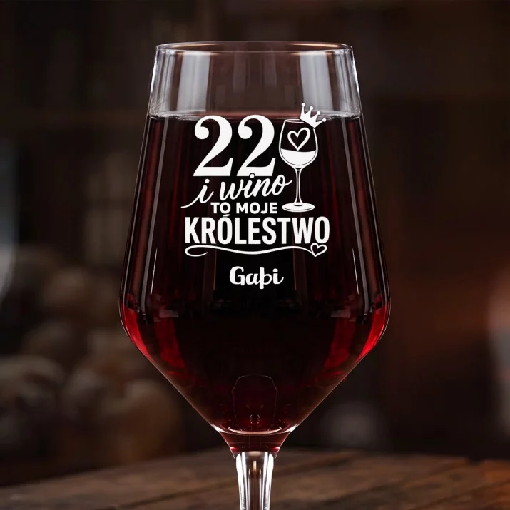 Mega Kieliszek Do Wina z Grawerem Dla 22 Latki Prezent Na 20 Urodziny Dla Kobiety: 22 I Wino Królestwo Mega Kieliszek Do Wina z Grawerem Dla 22 Latki Prezent Na 20 Urodziny Dla Kobiety: 22 I Wino Królestwo