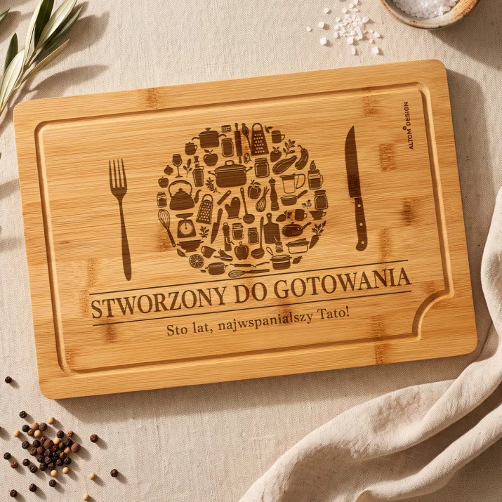 Deska Do Krojenia Dla Taty Prezent Na Dzień Ojca Dla Mężczyzny: Stworzony Do Gotowania Deska Do Krojenia Dla Taty Prezent Na Dzień Ojca Dla Mężczyzny: Stworzony Do Gotowania