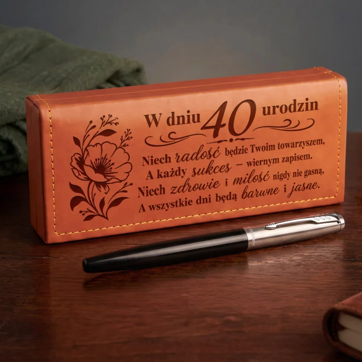 Pióro Wieczne Parker W Etui Na 40 Urodziny Prezent Dla 40 Latki Kobiety: Barwna Czterdziestka Pióro Wieczne Parker W Etui Na 40 Urodziny Prezent Dla 40 Latki Kobiety: Barwna Czterdziestka