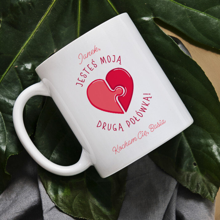 Jesteś moją drugą połówką - Personalizowany Kubek
