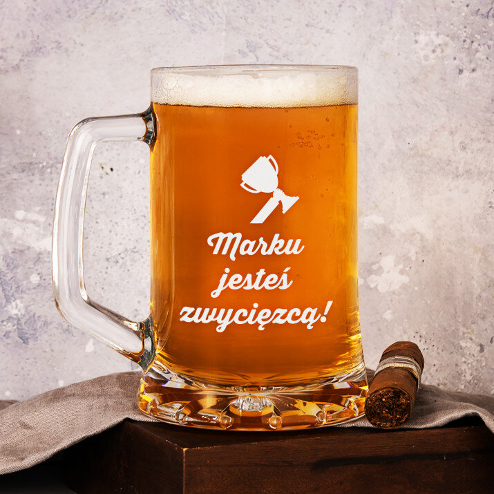 Jesteś zwycięzcą - Personalizowany Kufel