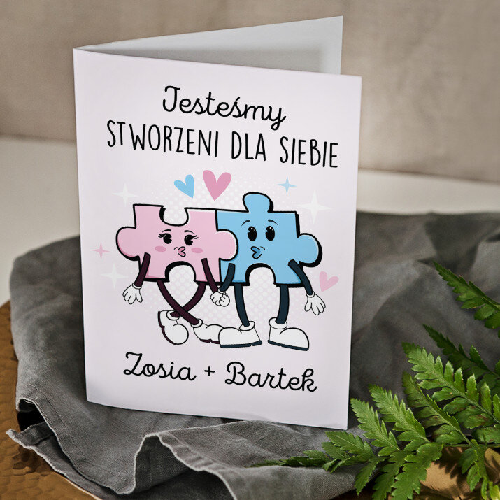 Jesteśmy stworzeni dla siebie - kartka z życzeniami