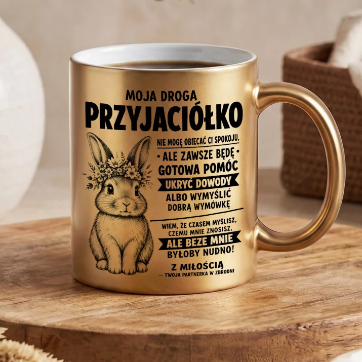 Złoty Kubek Dla Najlepszej Przyjaciółki Prezent Dla Kobiety: Partnerka W Zbrodni
