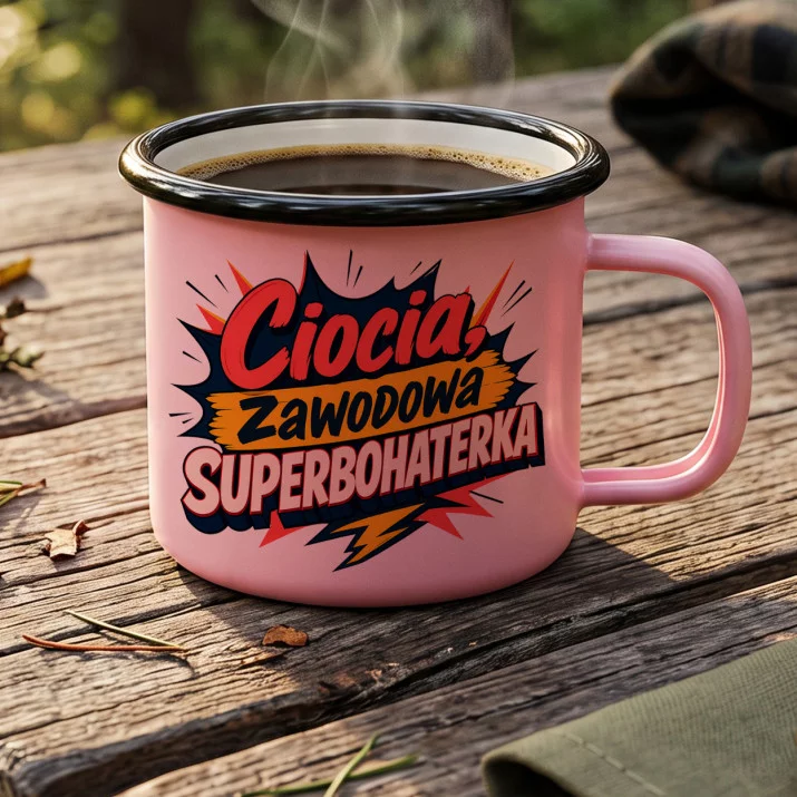 Kubek Emaliowany Dla Cioci Prezent Dla Kobiety: Zawodowa Superbohaterka Kubek Emaliowany Dla Cioci Prezent Dla Kobiety: Zawodowa Superbohaterka