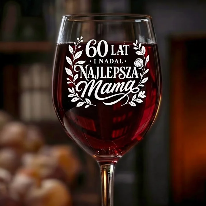 Kieliszek Do Wina Na 60 Urodziny Mamy Prezent Na 60 Urodziny Dla Kobiety: 60 Lat Najlepsza Mama