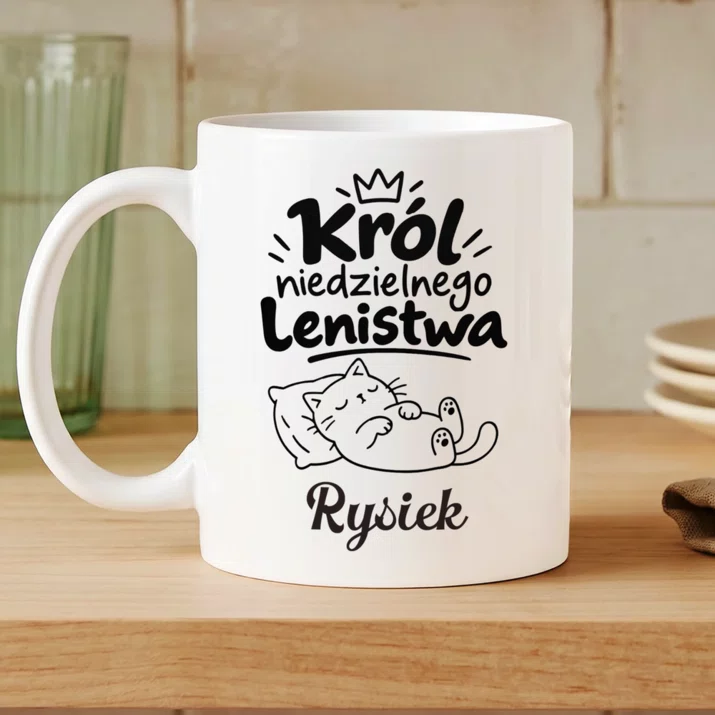 Kubek Personalizowany Dla Niego Prezent Na Walentynki Dla Mężczyzny: Król Niedzielnego