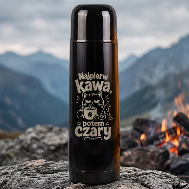 Termos 500ml Dla Kobiety Prezent Dla Kobiety: Najpierw Kawa, Potem Czary