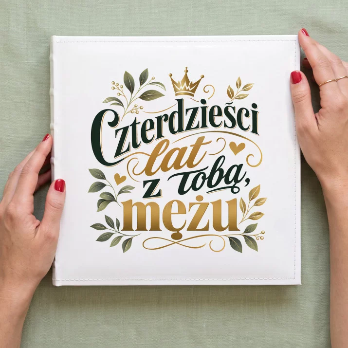 Album Na Zdjęcia Tradycyjny Na 40 Rocznicę Ślubu Prezent Dla Mężczyzny: Botaniczna Elegancja Album Na Zdjęcia Tradycyjny Na 40 Rocznicę Ślubu Prezent Dla Mężczyzny: Botaniczna Elegancja