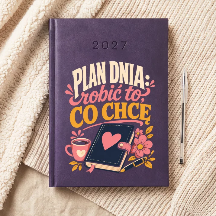 Kalendarz Książkowy A5 2027 Na Zakończenie Pracy Prezent Dla Kobiety: Plan Dnia Na Luzie