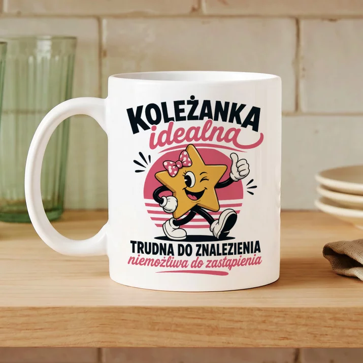 Kubek Z Nadrukiem Dla Koleżanki Prezent Dla Kobiety: Koleżanka Idealna Kubek Z Nadrukiem Dla Koleżanki Prezent Dla Kobiety: Koleżanka Idealna
