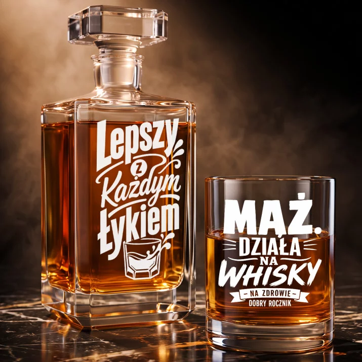 Zestaw Do Whisky Na 15 Rocznicę Ślubu Prezent Dla Mężczyzny: Typograficzny Toast